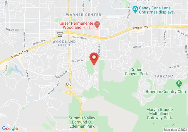 Google map image of Woodland Hills, Ca 91364